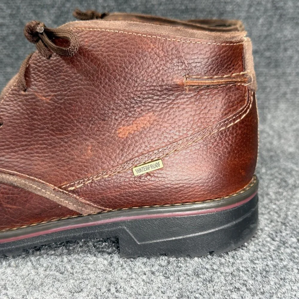 Clarks Chukka Boots Men's Size 11 Brown Leather Waterproof Mid Lace Casual Shoes